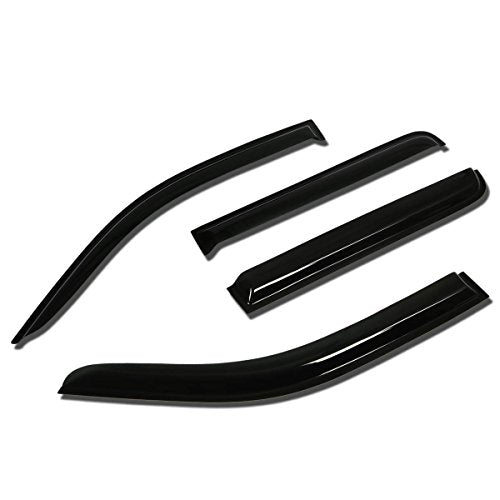 Auto Dynasty Rain Guards Tape-On Compatible with 2005-2014 Frontier D40 4pcs Window Visor Deflector - size: 05-14 Nissan Frontier