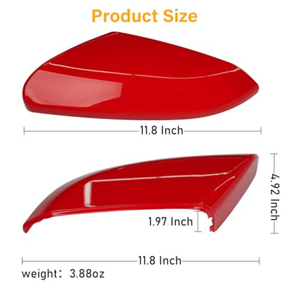Moonlinks 2PCS Compatible with 2016-2021 Honda Civic Passenger and Driver Side Mirror Cover Replacement,Red Mirror Cap for 10th Gen Civic,2019-2022 Insight(LH+RH) - size: 10th-Pair Red