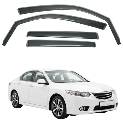 in-Channel Car Window Rain Guard Compatible with Honda Accord K13 (2008-2013) 4pcs, Taiwan Made Precise & Transparent Car Wind Deflectors No Water Leakage Visors - size: Accord K13 (2008-2013) 4pcs