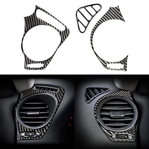 NVCNX Real Premium Carbon Fiber for Lexus IS250 is 250 IS350 2006-2013 / IS250C IS350C 2010-2015 Accessories Car Dash Dashboard Sides Defogger Air Vent Frame Cover Interior Trim Sticker Decal 3PCs - color: Dashboard Air Vent Kit