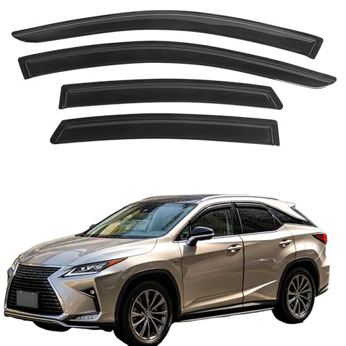 Tape On Window Visors Rain Guards for Lexus RX350/RX350h/RX500h 2023-2025,Side Window Wind Vent Visors Deflectors, Dark Smoke Exterior Accessories,Truck Accessories-4pcs - size: For Lexus RX350 RX350h RX500h 23-25