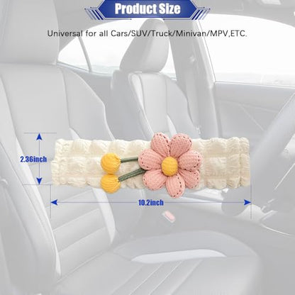 JDDRY 2PC Car Seat Belt Covers Pads,Seat Strap Pads,Auto Seat Belt Pad,Fit for Most Vehicles,Car Interior Accessories(Pink-Flower) - color: Flower-Pink