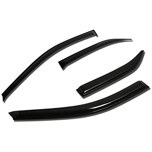 Auto Dynasty Window Visors Compatible with 12-15 Camry, 4Pcs Front & Rear Tape-On Window Vent Visor Deflectors Rain Guard, Glossy Dark Smoke - size: 12-15 Toyota Camry