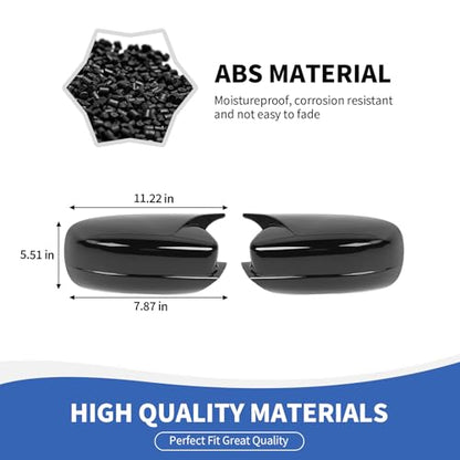 RAZPOY Rearview Mirror Cover Side Mirror Shell Trim Compatible with Dodge Charger 2010-2025, Black - color: Black
