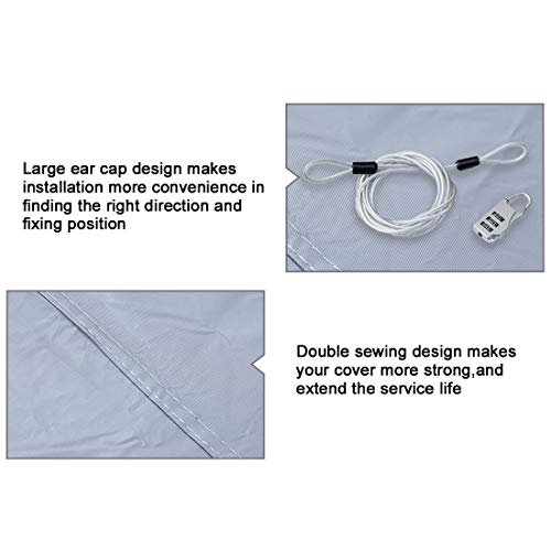 uxcell 3XXL+ PEVA Car Cover Outdoor Waterproof Breathable Snow Heat Resistant 570 x 190 x 160cm