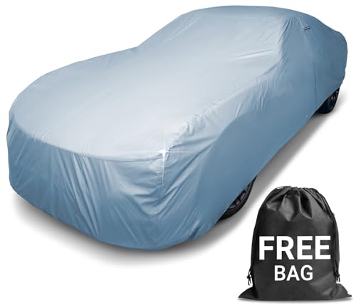 iCarCover Fits [1954-1957 Chevrolet Bel Air 2-Door Wagon, 4-Door Wagon] Premium Custom Car Cover Waterproof All Weather Resistant Indoor Sun Snow Storm UV Protection Form-Fit Padded Cover with Straps - color: Sky Gray, size: 12. Chevy Bel Air Wagon 1954-1