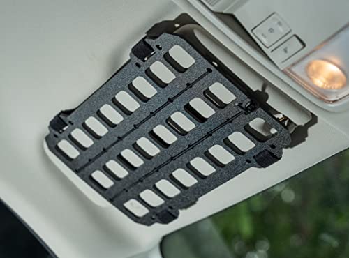 TACNEX Vehicle Rigid MOLLE Panel for Car Visor Organizer EDC Pouch Tool Holster Bag Holder Tactical Gear Rack Truck Equipment Mount Plate Modular Storage Shelf Auto Interior Accessories - style: Visor Panel