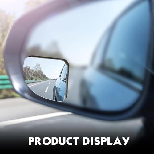 1 PC Blind Spot Mirrors, Adjustable Angle Mini Side Rearview Mirrors, HD Convex Wide Angle Side View Accessories, Universal for Most Cars, Trucks, SUVs (Silver)