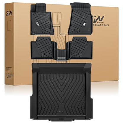 3W Floor Mats & Cargo Liner Custom Fit for 2019-2025 2026 G20 BMW 3 Series 330i Sedan, TPE All Weather Floor Liner for BMW 3 Series G20 1st and 2nd Row Full Set Car Mats (NOT for 330e/GT) - style: 5) 3 Series 2019-2026 | Full Set