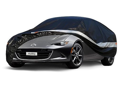 10 Layers Car Cover Waterproof All Weather for Coupe Hatchback,100% Waterproof Outdoor Car Covers Custom Fit for Mazda Miata MX5 MX-5, Toyota Mr2, Pontiac Solstice, Kia Rio, etc - color: Black, size: A1-See vehicle size chart