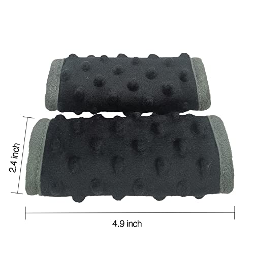 DODO NICI car seat Strap Cover for Baby, seat Belt Cover Cushion, Belt Pads fit Baby Carrier/Pushchair/Stroller, Cozy Peace Dotted Minky, Solid Black - color: Solid black