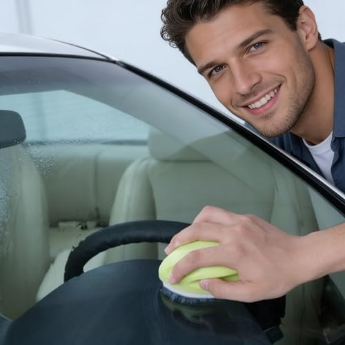 2 Pack Automotive Oil Film Cleaning Brush, Car Glass Oil Film Cleaner Brush, Repellent Film for car Windows, Improves Clarity and Visibility,Universal Clear Windshield Cleaner Wipe Board