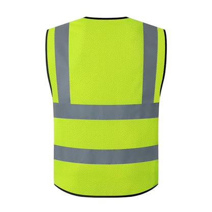 Reflective Safety Vest for Men Women Construction Vest Meet ANSI/ISEA Standard - color: Yellow, size: X-Large