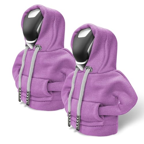 Gear Shift Hoodie, Gear Shift Cover, Funny Car Gear Shift Cover, Automotive Interior Cute Gadgets, Automotive Interior Accessories and Decoration (Purple-2PCS) - color: Purple-2PCS