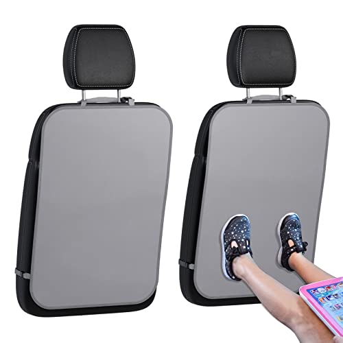 lebogner Back Seat Cover for Kids, 2 Pack X-Large Waterproof Kick Mats Backseat Protector, Durable Car Seat Back Protectors for Vehicles to Protect from Dirt, Mud & Scratches, Fits Most SUVs, Grey - color: Grey - Standard Version