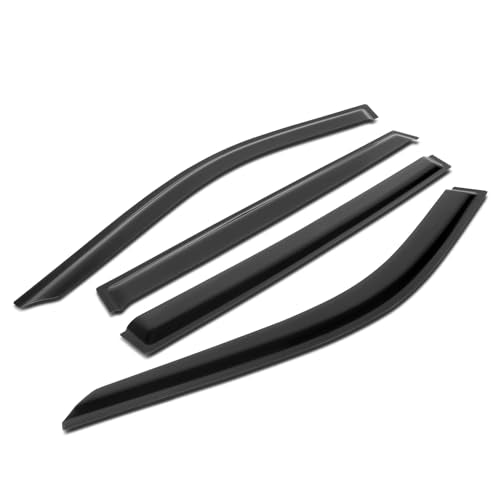 Auto Dynasty 4 Pieces Tape-On Window Visors Deflector Rain Guard Compatible with Toyota Highlander 2020-2024, Black - size: 20-24 Toyota Highlander