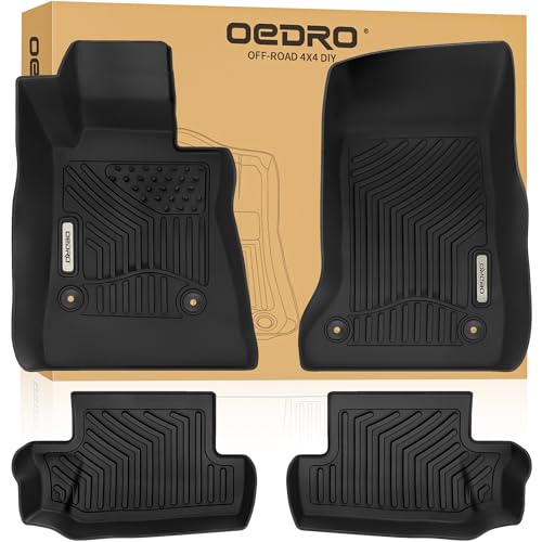 OEDRO Floor Mats Fit for 2016-2024 Chevrolet Camaro, Unique Black TPE All-Weather Custom Fit Floor Liners for Chevrolet Camaro LS/LT/LT1/SS/ZL1, 1st and 2nd Row Car Mats Set - style: 16-24 Chevy Camaro 1st & 2nd