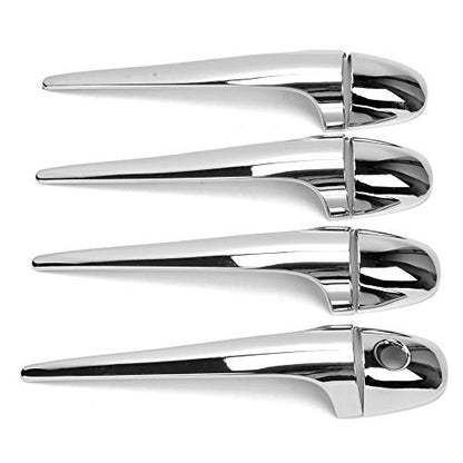 Dreamseek 8Pcs 4 Door Handle Cover Compatible with Toyota RAV4 2013-2018 Exterior ABS Molding Protector Trim (Chrome Plated) - size: Door Handle Cover