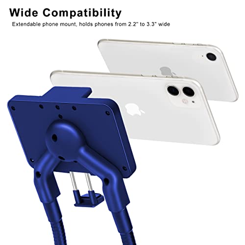 B-Land Cell Phone Holder, Universal Mobile Phone Stand, Lazy Bracket, DIY Flexible Mount Stand with Multiple Function - color: Blue