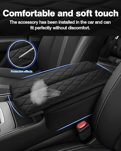 Autorder Center Console Cover for 2023-2025 2026 Mazda CX-50 CX50 Accessories Armrest Cover Leather Armrest Cushion Anti-Scratch Protector with Pockets - size: 2023-2026 Mazda Cx-50