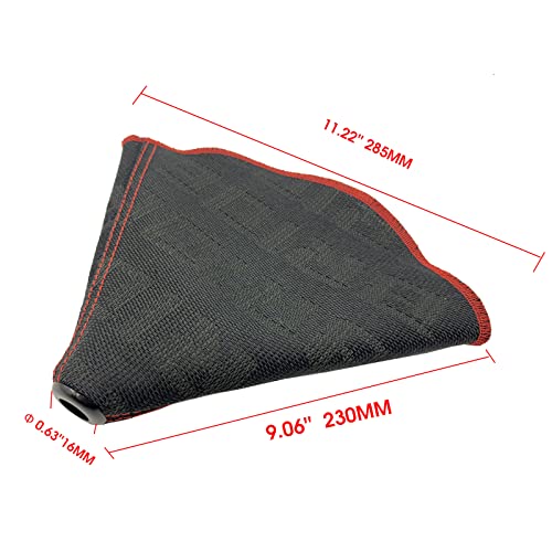 Universal Car Shifter Lever Knob Boot Dust Cover JDM Style Canvas Hyper Fabric Racing Manual Shift Knob Collars - color: Black