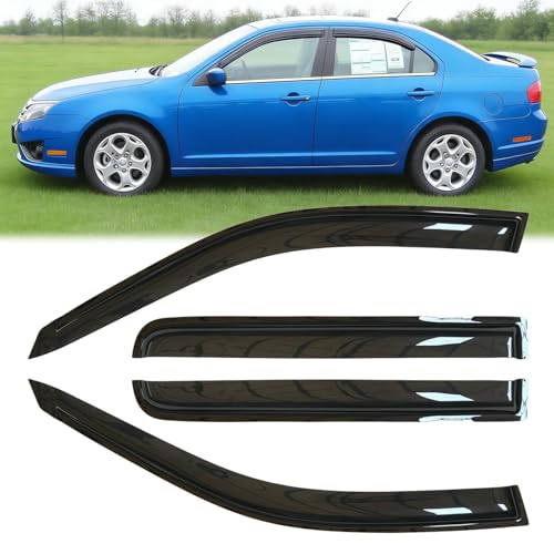 4pcs Original Out-Channel Window Rain Guard Shield for 2006 Lincoln Zephyr,Nice Looking Window Visors for Cars,Side Window Wind Deflector for 2007-2012 MKZ/Fusion 2006-2011 Milan 94550 - size: for 2006-2011 Mercury Milan