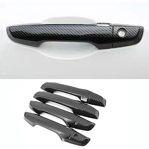 Car Accessories Fit for Honda CR-V CRV 2017 2018 2019 2020 2021 2022 Exterior Door Handle Cover Trim (Carbon Fiber) ABS 8 PCS with Smart Keyhol - color: Carbon Fiber, size: with Smart Keyhol