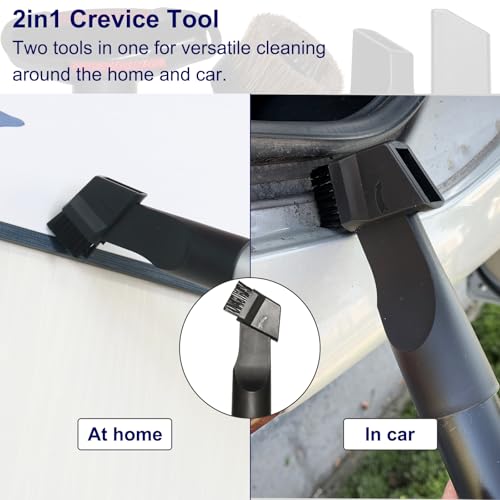 Portek Vacuum Attachments Compatible with Shark Navigator Lift-Away Deluxe Rotator Stratos DuoClean Corded Rocket Vac, Vacuum Accessories(Car Detailing Kit with Storage Bag)