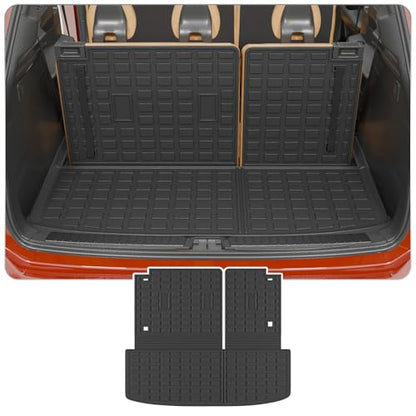 Cargo Mat Compatible with 2022-2025 2026 Nissan Pathfinder Trunk Mat Cargo Liner TPE All Weather Trunk Liner 2024 Pathfinder Accessories (Trunk Mat with Backrest Mat) - style: For Nissan Pathfinder | 2022-2026