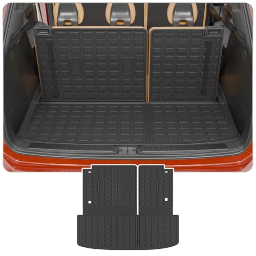 Cargo Mat Compatible with 2022-2025 2026 Nissan Pathfinder Trunk Mat Cargo Liner TPE All Weather Trunk Liner 2024 Pathfinder Accessories (Trunk Mat with Backrest Mat) - style: For Nissan Pathfinder | 2022-2026