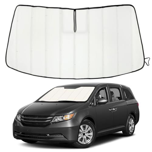 Windshield Sun Shade for Hon-da Odyssey 2011-2017, Front Window Visor Accessories, Accordion Folding Design Blocks Heat & UV Rays Maintain Cool Interior and Save Space - size: Hon-da Odyssey 2011-2017