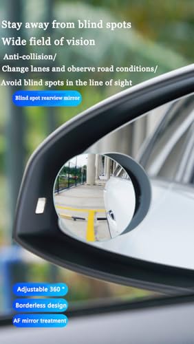 KARKOR Blind Spot Mirror Round HD Glass Convex 360° Wide Angle Side Rear View Mirror Exterior Accessories and Interior for Cars SUV and Trucks Pack of 2