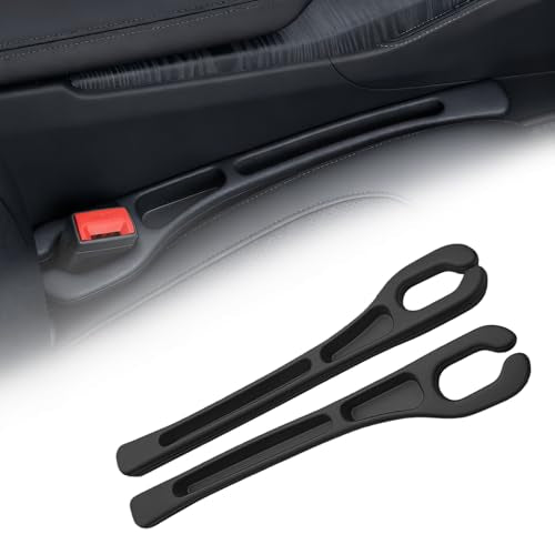 2 Pack Car Seat Gap Filler, Anti-Drop Seat Gap Filler Organizer with Storage Slot, Universal Car Accessories for Vehicle, Auto, Truck, SUV, Black - size: 2 PCS #3