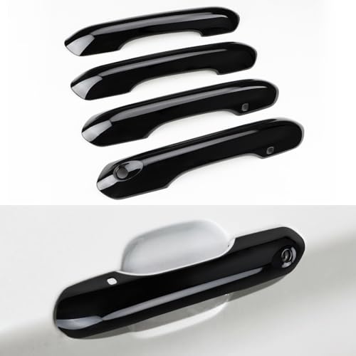Exterior Door Handle Cover Compatible for 2020 2021 2022 2023 2024 2025 Ford Explorer Accessories Door Handle Protector Trim（Glossy Black）
