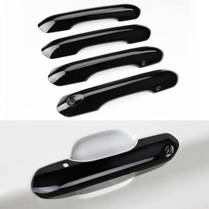 Exterior Door Handle Cover Compatible for 2020 2021 2022 2023 2024 2025 Ford Explorer Accessories Door Handle Protector Trim（Glossy Black）