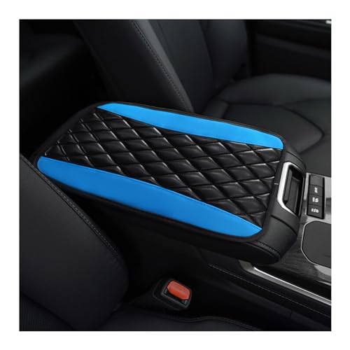 Ohleats Car Center Console Cushion Pad, PU Leather Waterproof Auto Armrest Box Cover Protector, Comfortable Armrest Seat Box Cover Mat, Universal Car Accessories for SUV Truck (Blue) - color: Blue