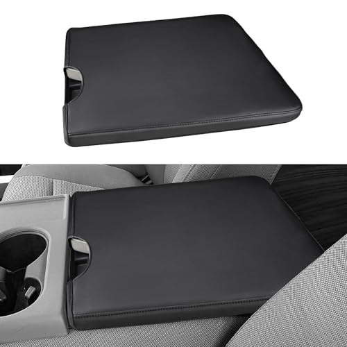 INTGET Center Console Armrest Cover for 2026 Ford F150 Accessories 2015-2023 2024 2025/for F250 F350 F450 F550 2017-2026 40/20/40 Jump Seat Car Arm Rest Lid Seat(black stitches, 2015-2026 Jump Seat) - color: black stitches, size: 2015-2026 Jump Seat