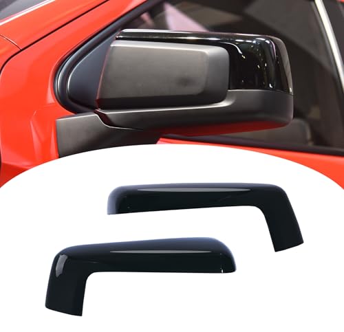 Mirror Cover Cap Trim Compatible with 2019-2024 Chevy Silverado 1500, GMC Sierra 1500 Glossy Black - color: Glossy Black