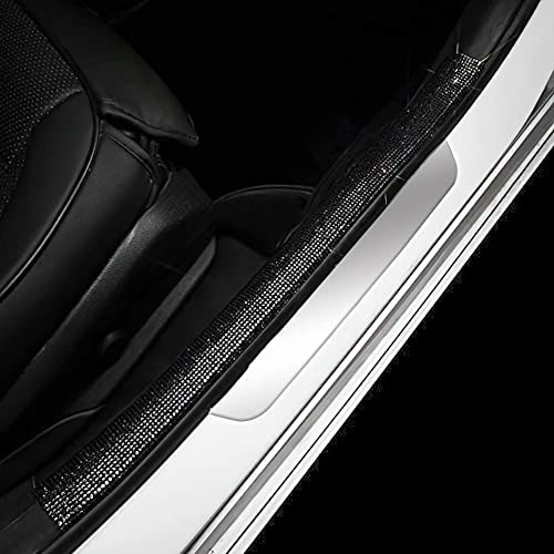 eing Rear Bumper Protector Guard DIY Universal Bling Crystal Rubber Scratch-Resistant Trunk Door Entry Guards Accessory Trim Cover for SUV/Cars(2-Pack,Width7CM/2.8",Long60CM/23.6"),Black - color: C-Black (2-pack,Width7CM/2.8",Long60CM/23.6")
