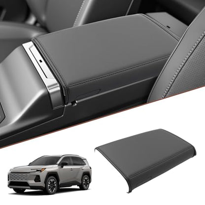 SKTU for 2026 Toyota RAV4 Armrest Cover for 2026+ Toyota RAV4 (LE/SE/XLE Premium/Woodland/XSE/Limited) Center Console Cover Toyota RAV4 2026 Accessories Console Cushion Cover Soft - color: 2026+ RAV4 Armrest Cover