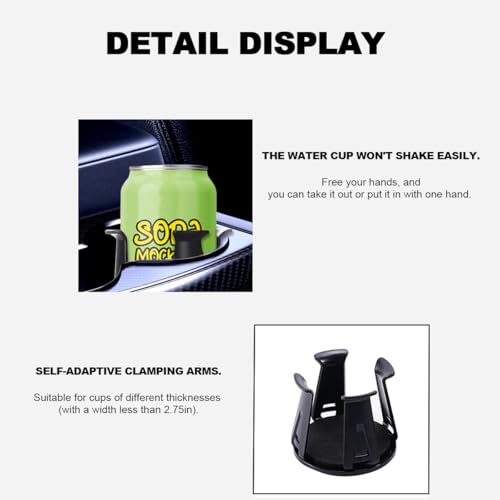 Zpana Car Slim Can Cup Holder Adapter, Vehicle Energy Drink Holder Insert, Reversible Wiggle Free Automotive Cup Holder Expander Accessories, Universal for SUV, Sedan, Truck(1PC) - color: 1 PC