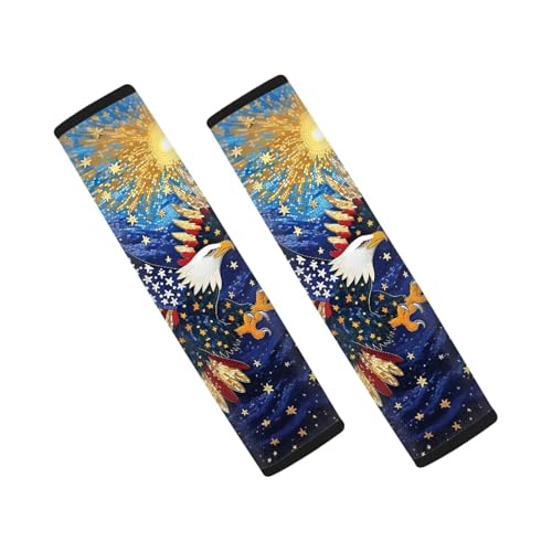 American Eagle Car Seat Belt Cover Soft Car Seatbelt Shoulder Strap Easy to Install Seat Belt Shoulder Strap Covers Fit Most Cars, Truck, Suv, or Van - color: American Eagle