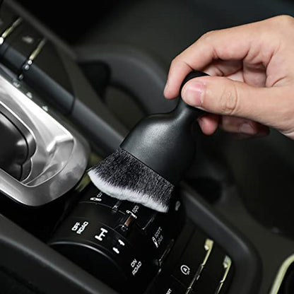 AOCISKA Car Interior Detailing Brush,Soft Bristle Cleaning Brush Car Detailing Brush Dusting Brush,Car Interior Cleaning Tool,Auto Detail Brush Car Dash Duster Brush (Black&White) - color: Black&white