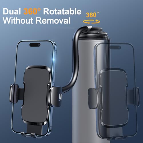 TICILFO Phone Holders for Your Car [Gooseneck Flexible] Phone Stand for Car Dashboard Windshield Automotive Accessories [Strong Suction Cup] Cell Phone Car Mount for All iPhone Android Smartphone - style: Gooseneck