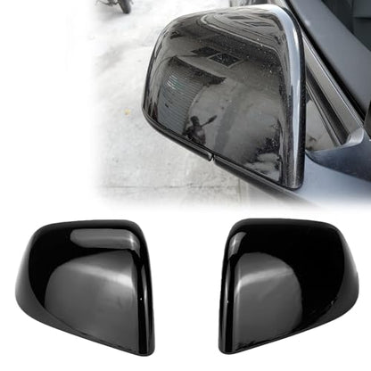 Side Mirror Caps Cover Compatible with Tesla Model Y 2021 2022 2023 2024 Black Mirror Covers - color: Model Y Gloss Black Mirror Covers