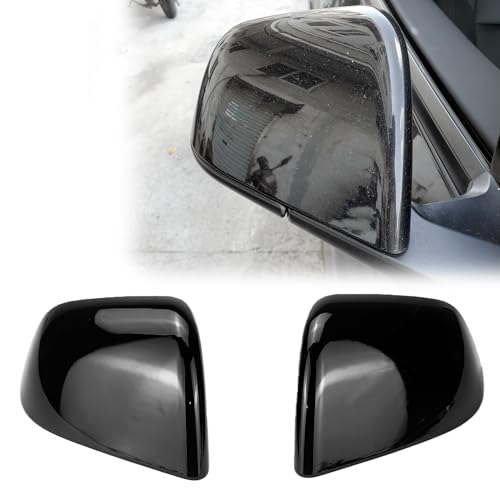 Side Mirror Caps Cover Compatible with Tesla Model Y 2021 2022 2023 2024 Black Mirror Covers - color: Model Y Gloss Black Mirror Covers