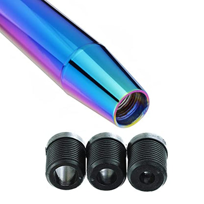 Abfer Long Shift Knob Car Gear Stick Weighted Shifter Knobs Extension Metal Shifting Lever Fit Most Manual Automatic Transmission Vehicle (Multicolor) - color: Multicolor