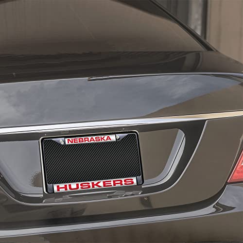 NCAA Rico Industries Black Laser Cut Chrome Frame 12" x 6" Black Laser Cut Chrome Frame - Car/Truck/SUV Automobile Accessory - color: Team Color