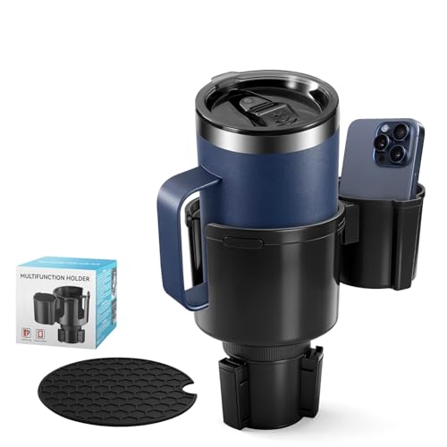 Car Cup Holder Expander W/Offset Adapter, 2-in-1 Cup Holder Extender for Large Bottles up to 4.3", Adjustable Base Fits Stanley, Hydro Flask, Yeti, Universal Car Cup Holder for Most Vehicles - size: Type A - Cup holder