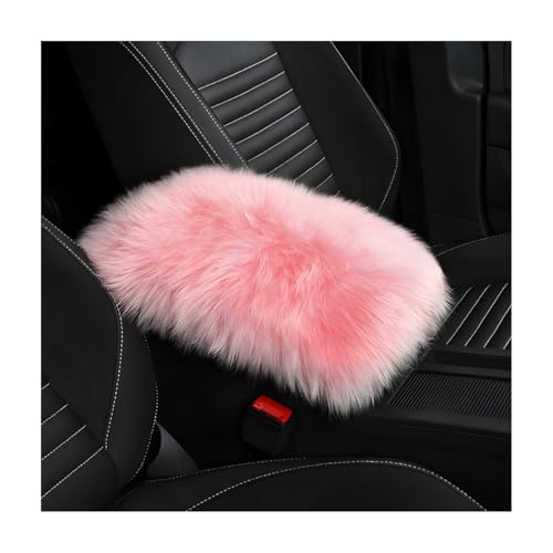 Wevdn Car Center Console Cover Pad, Fluffy Middle Console Pad Armrest Seat Box Cover, Universal Furry Arm Rest Decoration Protector for Car Truck SUV, Interior Car Accessories (Light Pink) - color: Light Pink